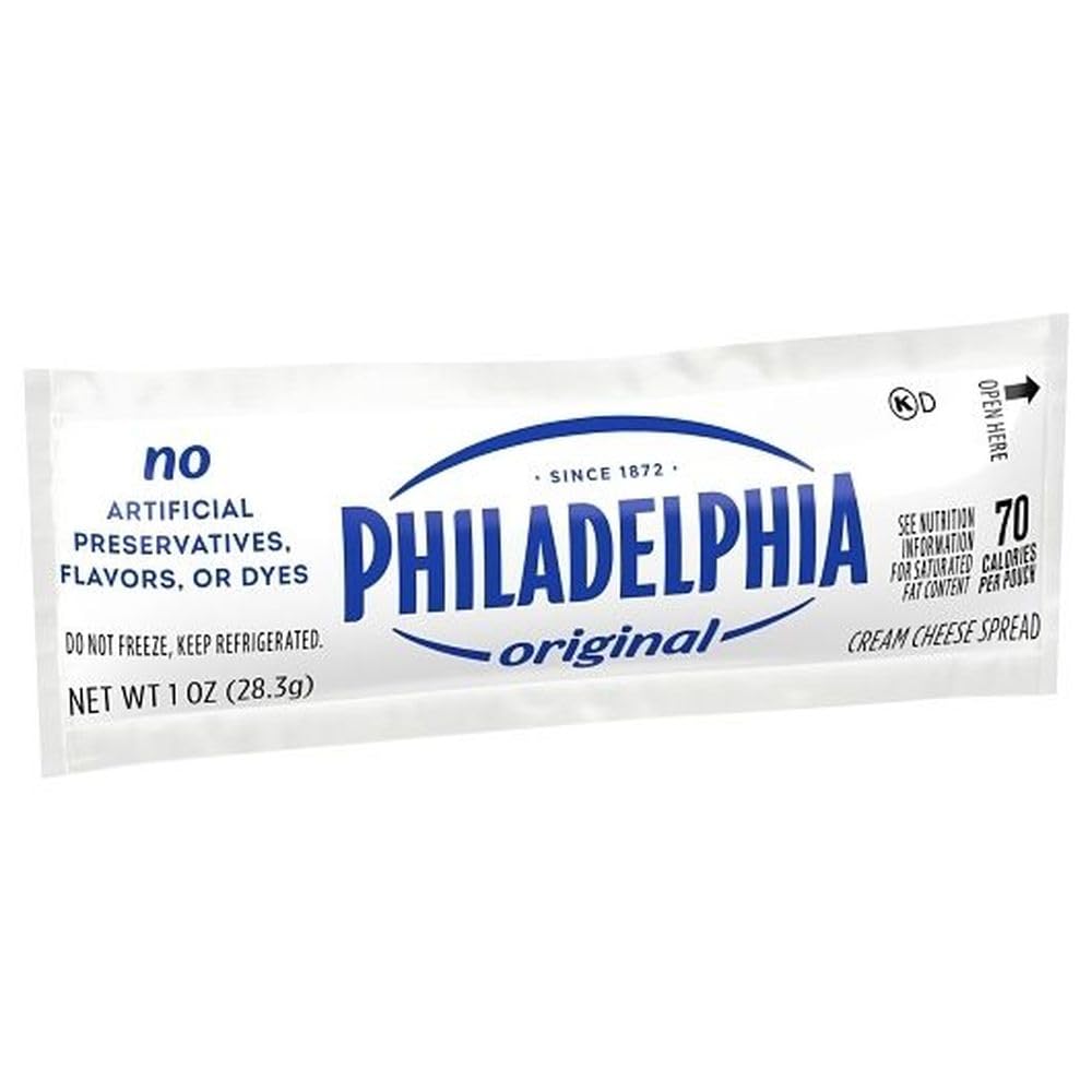 Kraft Original Cream Cheese Spread - Pouch by Philadelphia – 0.01 Ounce (Pack of 100), Pack of 100, Model 61120