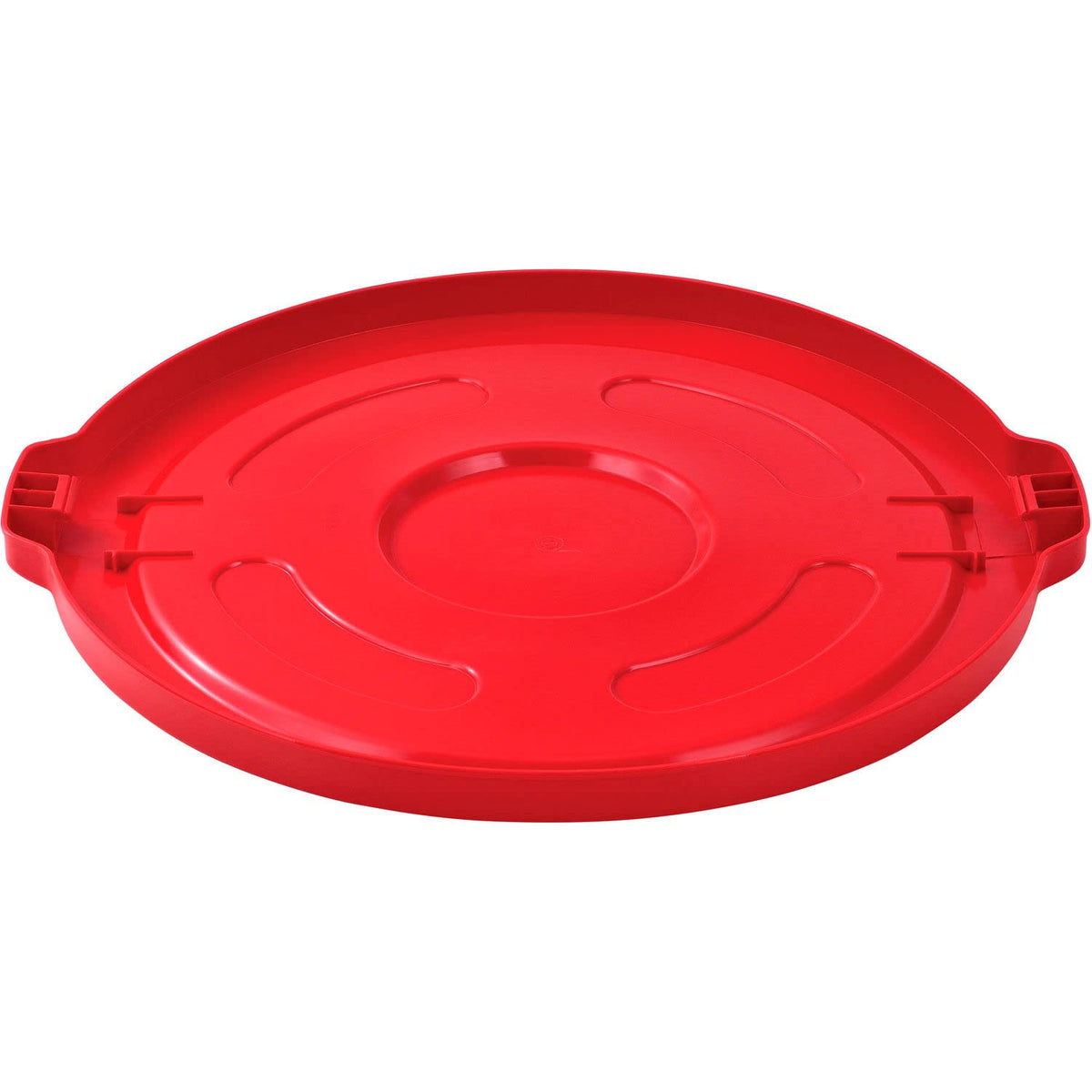 55 Gallon Garbage Can Lid by Global Industrial – 27-1/2" Diameter x 2-1/2"H, 55.0 gallons, Polyethylene Resin, Red, Model XDW-L55RD
