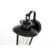 Wensley One Light Outdoor Wall Sconce Black by Lighting Design – Iron, Black