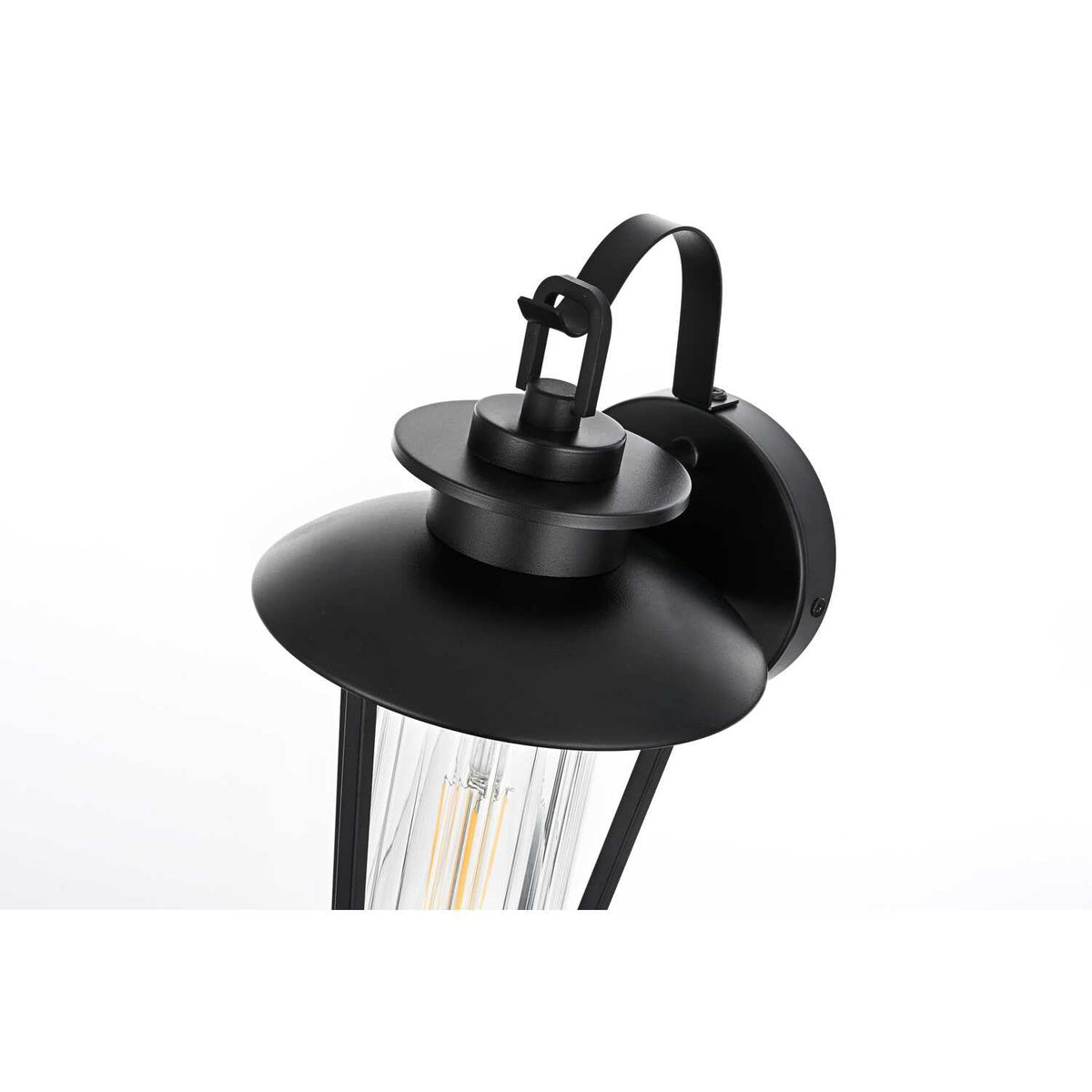 Wensley One Light Outdoor Wall Sconce Black by Lighting Design – Iron, Black