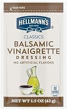 Hellmann's Classics Balsamic Vinaigrette Dressing Packets, 1.5 Oz, 102 Pack | Gluten Free, Single Serve, Vegetarian, Plant Based, Shelf Stable, Onion & Herb Notes for Marinades, Glazes & Finishing Sauces