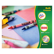 Crayola Crayons + Classpack, 800 Ct / Blue,Blue Violet,Green,Orange,Violet,White / 1 Crayons