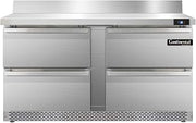 SW60-BS-FB-D Two Section Work Top Refrigerator 60" W, With Back Splash, Four Drawers & Front Breathing