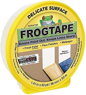 280221 Delicate Surface Painting Tape, Yellow, 1.41-Inch x 60-Yard Roll by FrogTape