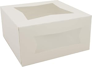 SCT Window Bakery Boxes, White, Paperboard, 8 X 8 X 4, 150/Carton