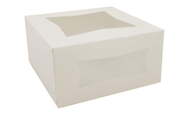 Southern Champion Tray Paperboard White Window Bakery Box by ESSN – 4.0 liters, Cardboard, White, Pack of 200, Model 24053