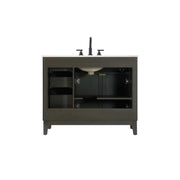 42" Single Bathroom Vanity in Mocha Brown by Elegant Kitchen and Bath – unspecified, Aluminum, Mocha, Model VF82542MMB