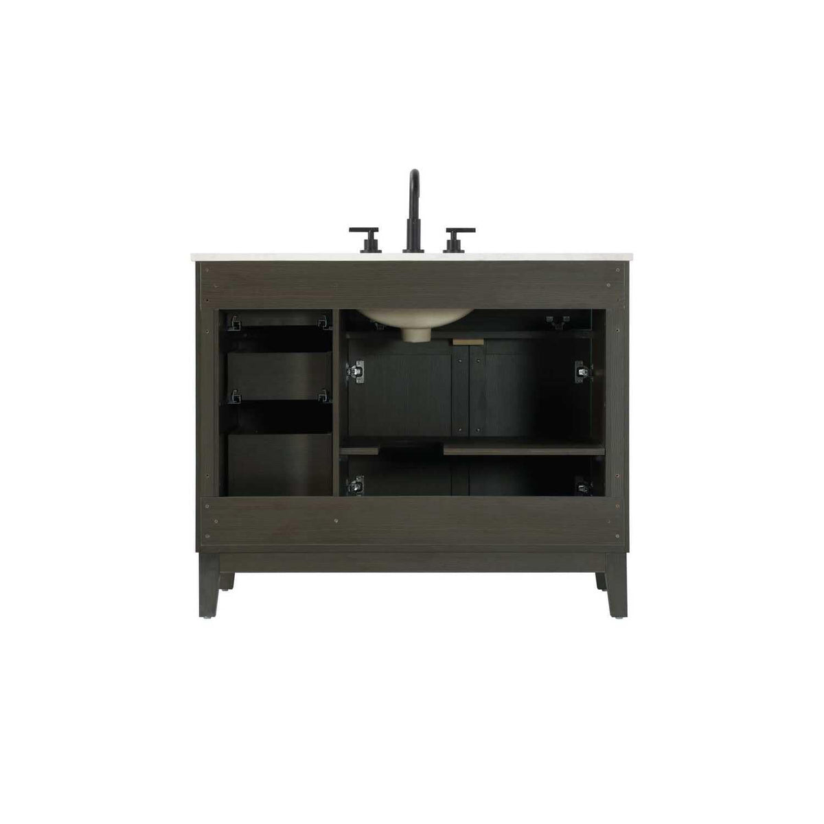 42" Single Bathroom Vanity in Mocha Brown by Elegant Kitchen and Bath – unspecified, Aluminum, Mocha, Model VF82542MMB
