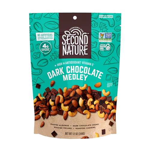 Second Nature Dark Chocolate / 12 Ounce (Pack of 1) / Torquise Snack & Trail Mixes