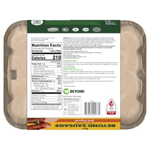 BEYOND MEAT Bratwurst / 14 Ounce / reddish-brown Hot Dogs, Links & Sausages