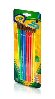 Kids Paint Brush Set (8ct) by Crayola – Assorted, CRAYONS, Multicolored, Pack of 12, Model 05-3516