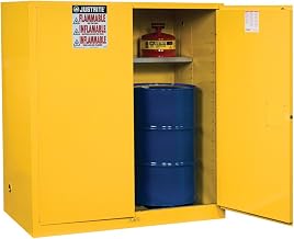 Justrite Steel 2 Door Manual Vertical Drum Flammables Storage Cabinet with