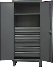 Durham Extra Heavy Duty Welded 12 Gauge Steel 7 Drawers Cabinet, HDCD243678-7B95, 1900 lbs Shelf Capacity, 24" Length x 36" Width x 78" Height, 2 Shelves