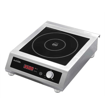 Countertop Induction Range with Single Burner by Generic – Ceramic Glass, Black/Silver, Model SWI3500