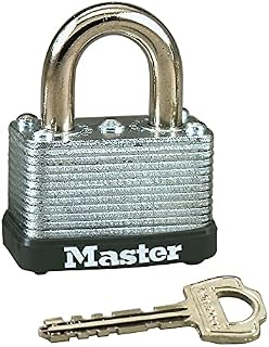 Master Lock 15/16 in. H x 13/16 in. W x 1-1/2 in. L Laminated Steel Warded Locking Padlock 1 pk