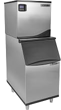 Maxx Ice MIM360N-B310 Commercial Narrow 22 Inch Wide Stainless Steel Modular Clear Ice Maker Machine Cuber 310 Pound Ice Storage Bin Digital Diagnostic Controller LED Light, 360 Pounds Per Day