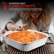 Stock Your Home 50 Pack / Silver / Pans Disposable Cookware
