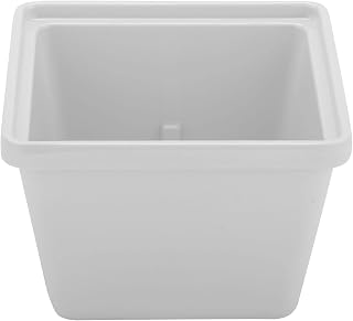 G.E.T. Enterprises White 28 oz. Square Crock, Break Resistant Dishwasher Safe Melamine Plastic, Round & Square Crocks Collection ML-148-W (Pack of 1)