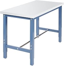 Global Industrial Production Workbench Return - Plastic Laminate Square Edge - Blue, 48" W x 24" D