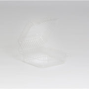 5 5/8" x 5 1/4" x 2 5/8" Clear Plastic Hinged Deli Container - 500 per case by Inline Plastics Corporation – 500.0 milliliters, Polyethylene Terephthalate (PET), Clear, Model SLP20