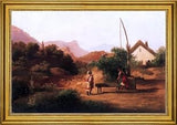 Ferenc Marko Courtship - 18" x 27" Premium Canvas Print with Gold Frame