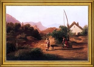 Ferenc Marko Courtship - 18" x 27" Premium Canvas Print with Gold Frame