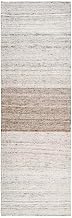Kosas Home Opal Beach 30 x 96 Striped Ombre Polyester Fabric Area Rug in Sand