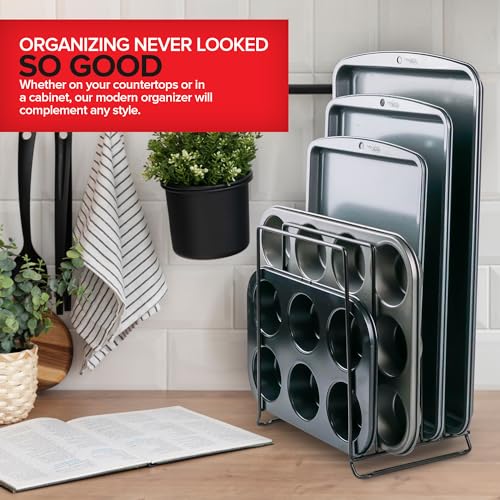 Stock Your Home Black / 11 inches (H) x 9.25 inches (W) x 7.2 inches (D) / Minimalist Pot Lid Holders