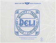 Deli Saddle Pack Bags Extra Large HDPE Imprinted - 10 1/2"L x 8 1/4"H 2000 Per Case