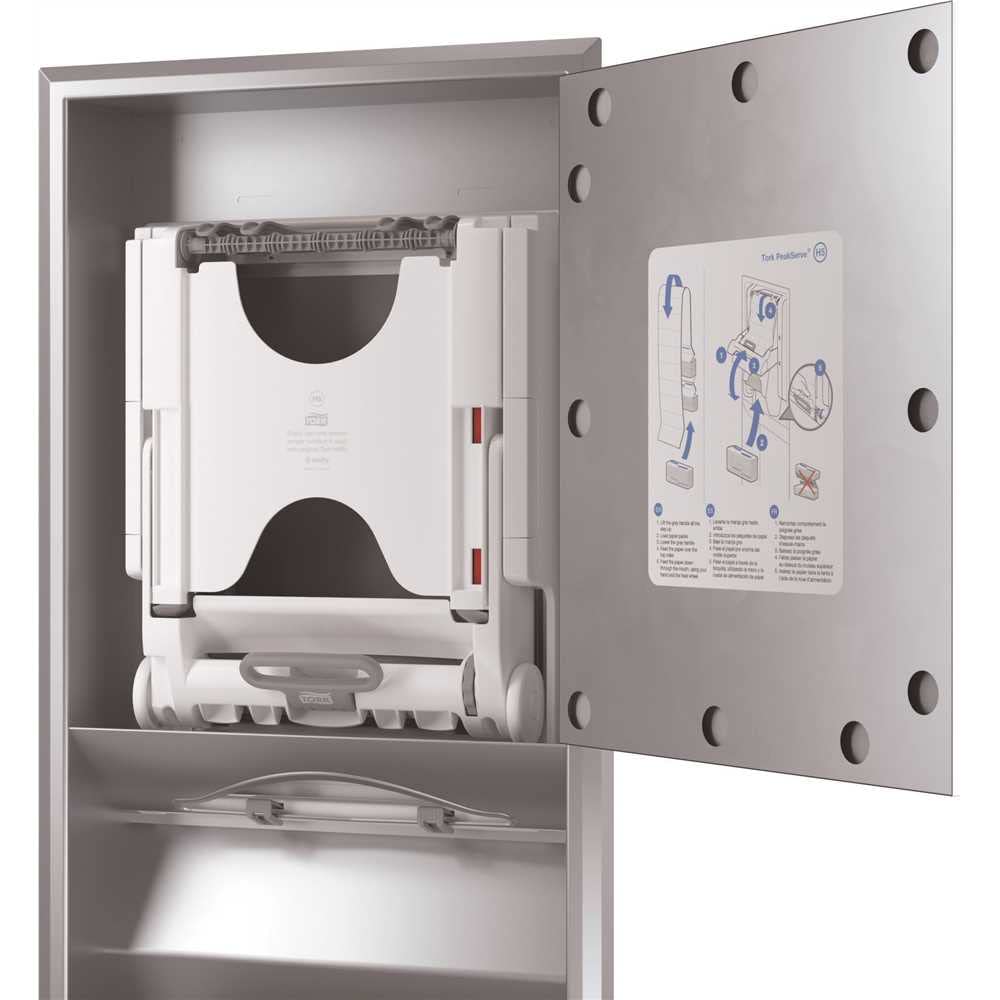 Small PeakServe Recessed Cabinet Adapter Paper Towel Dispenser44; White by Tork – Small, Paper,Plastic, White, Model 552521
