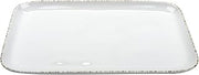 G.E.T. 18" x 11" White Urban Mill Melamine Tray Rectangular