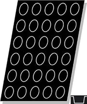 Sasa Demarle Flexipan with 30 Oval Cavities 2-11/16 Inch x 1-15/16 Inch x 1-3/16 Inch High
