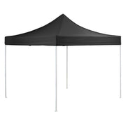 Glownary 10x10 Ft Aluminum Pop Up Canopy Tent – Black Straight Leg, UV-Resistant, Water-Resistant, 100 Sq Ft Coverage, Portable with Roller Bag and Stakes