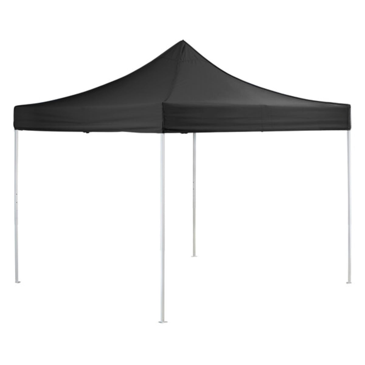 Glownary 10x10 Ft Aluminum Pop Up Canopy Tent – Black Straight Leg, UV-Resistant, Water-Resistant, 100 Sq Ft Coverage, Portable with Roller Bag and Stakes