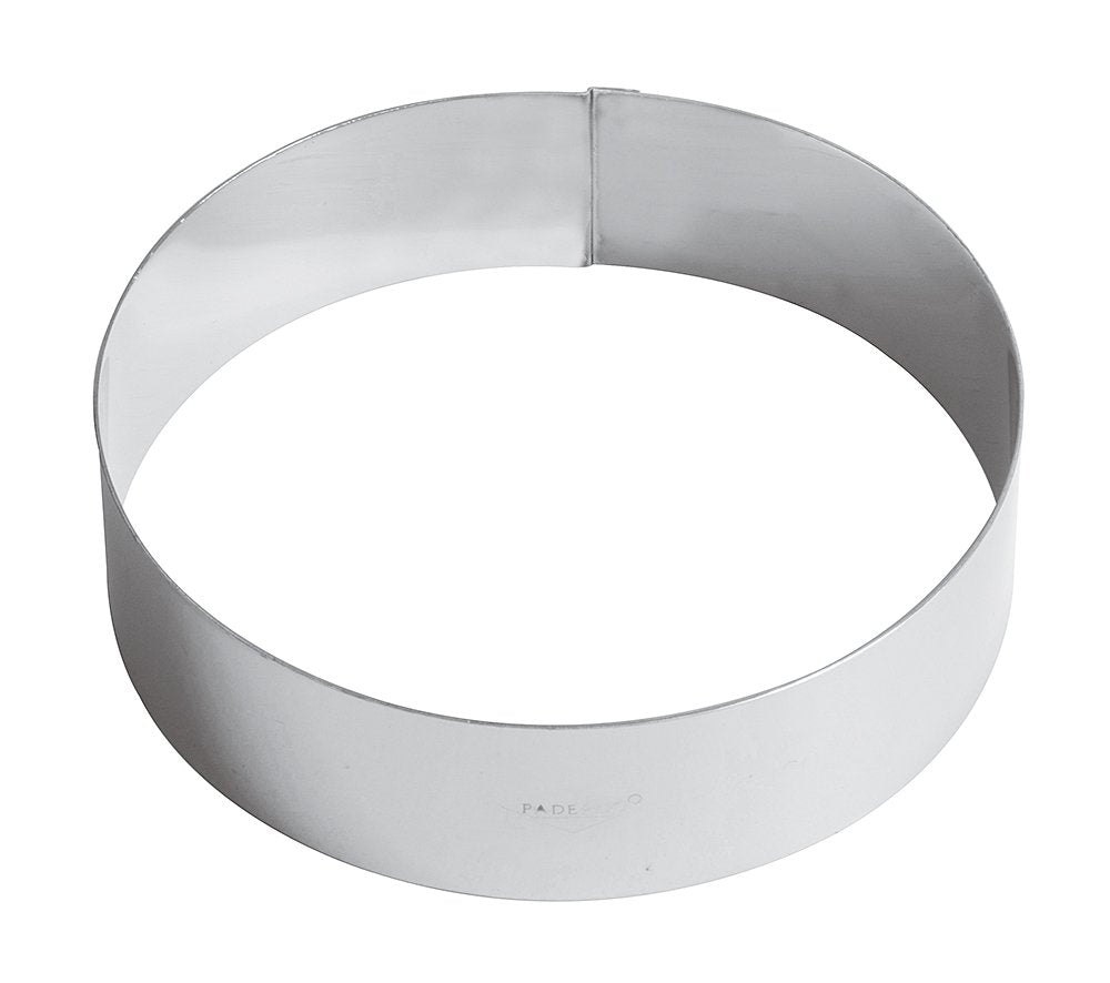 Mousse Ring up to 16 inches by PADERNO – Diametro 16 cm, Stainless Steel, Silver, Model 47532-16