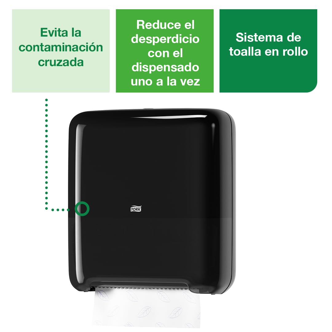 Matic Paper Towel Dispenser H by Tork – Plastic, Black, Model 5510282