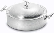 5906H Cook Buffet Collection 6 Quart Induction Chafing Dish, Round, with Lift Off Dome Lid, Hammered Finish