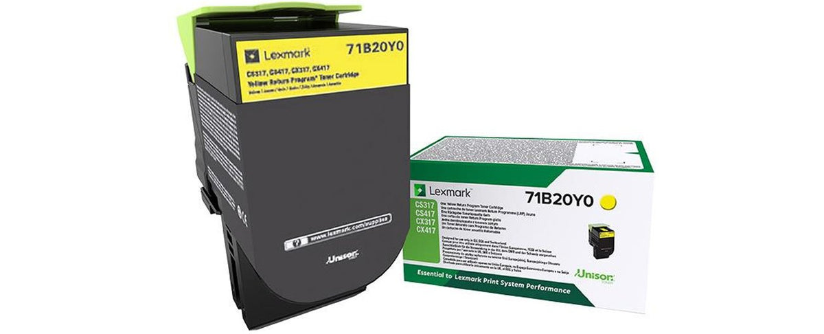 Standard Capacity Toner Cartridge - Yellow by Lexmark – Yellow, Model 71B20Y0
