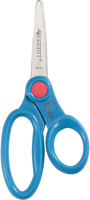 School Scissor Caddy and Kids Scissors by Westcott – Case of 4, Stainless,Stainless Steel,Steel, Yellow,blue,green,pink, Model 500-14755