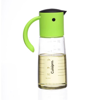 Oil & Vinegar No-Drip Dispenser Green 300ml by Cuisipro – 10.1 Ounces, 300 milliliters, Glass, Green, Model 74783204
