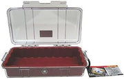 Pelican 1060 Micro Case - for iPhone, Cell Phone, Gopro, Camera, and More (Maroon Red/Clear)