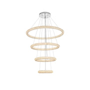 Bowen LED Chandelier Chrome by Lighting Design – Iron and Crystal, Chrome, Model 3800G41C