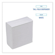 Tallfold Dispenser Napkin by Boardwalk – 7 inches x 12 inches, Paper, White, Model BWK8302