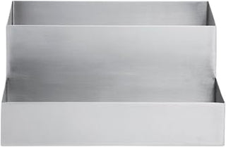 HUBERT Condiment Holder Stainless Steel 2-Tier - 9 3/4"L x 8"W x 4 1/2"H