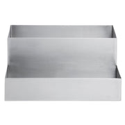 Condiment Holder Stainless Steel 2-Tier - 9 3/4"L x 8"W x 4 1/2"H by HUBERT – 10 x 10 x 11.75 inches, Stainless Steel, Silver, Model 480654