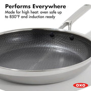 OXO 8" and 10" Frying Pan Skillet Set / Stainless Steel / 5.0 cups Skillets