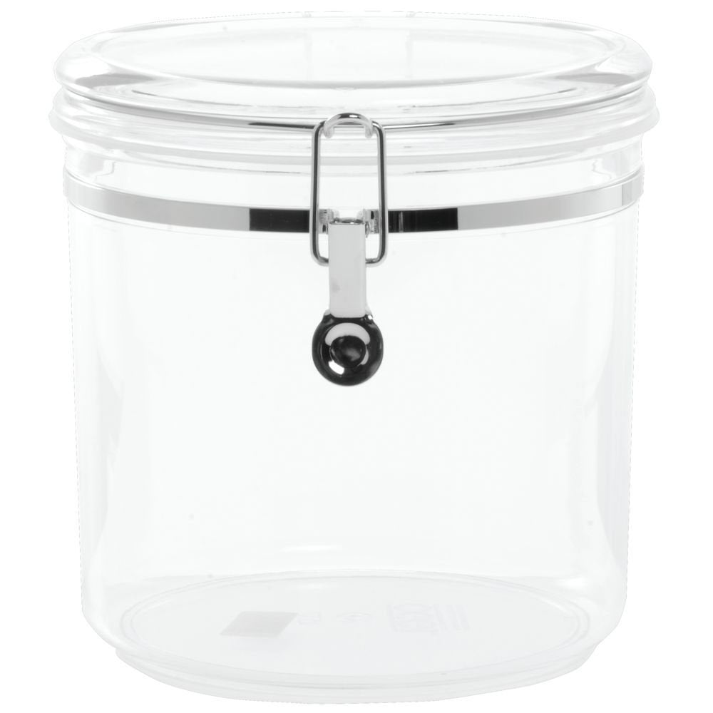 Clear Plastic Canister 152 Oz - 8"Dia x 8"H by HUBERT – 152.0 ounces, Plastic, Clear, Model X530K-003