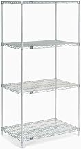 Nexel 5 Tier Chrome Wire Shelving Starter Unit, 30" W x 18" D x 74" H