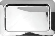 HUBERT Serving Tray Silver Stainless Steel - 13" L x 9" W x 3/4" H