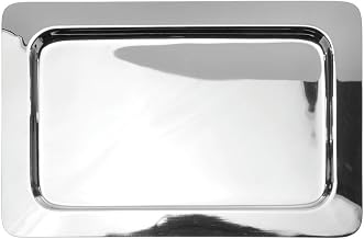 HUBERT Serving Tray Silver Stainless Steel - 13" L x 9" W x 3/4" H